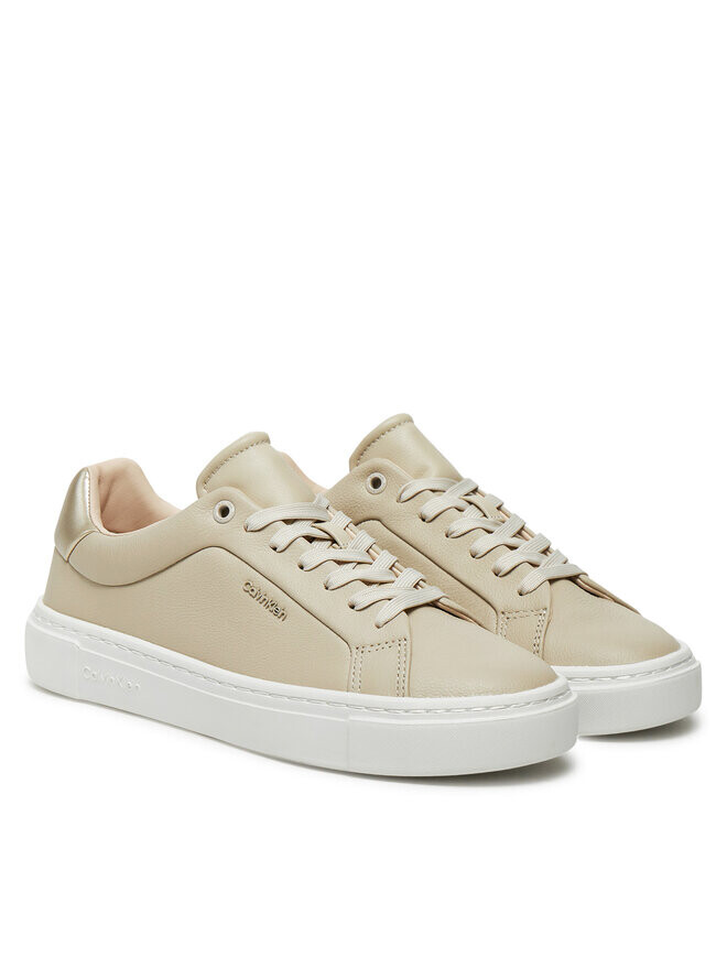 Кроссовки Calvin Klein Cupsole Lace Up W/Ml HW0HW02288 Écru, экрю — фото 2