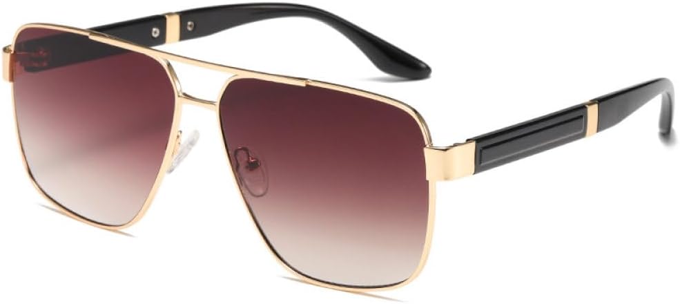 

Модные солнцезащитные очки с двойной перемычкой и металлическими линзами для женщин, стильные солнцезащитные очки для мужчин, классические качественные летние дорожные очки MTZJH, C4