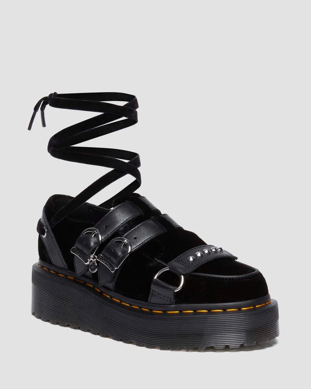 

Dr. Martens RAMSEY WEDNESDAY PLATFORM CREEPERS, цвет Black — Velvet