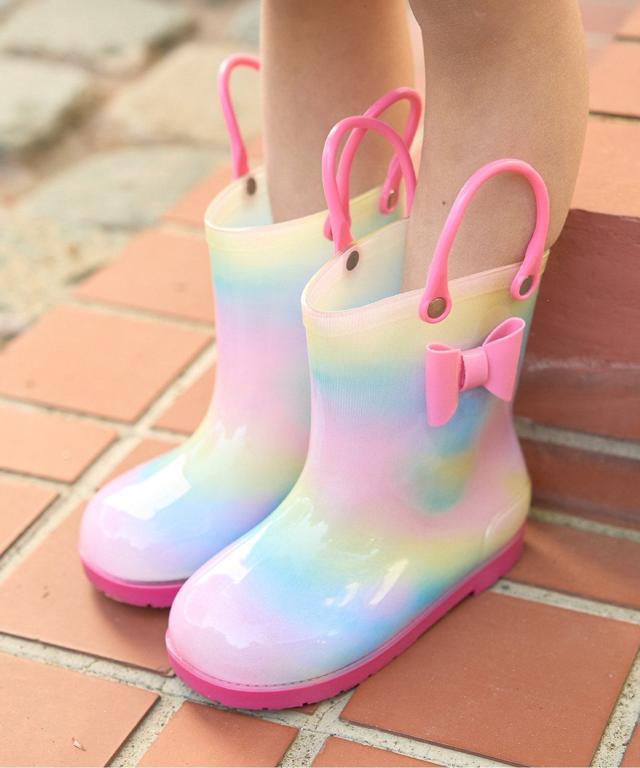 Радужные дождевые туфли Lycee Mine, Rainbow