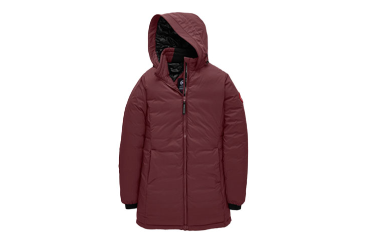 

Женский пуховик Canada Goose, цвет berry red