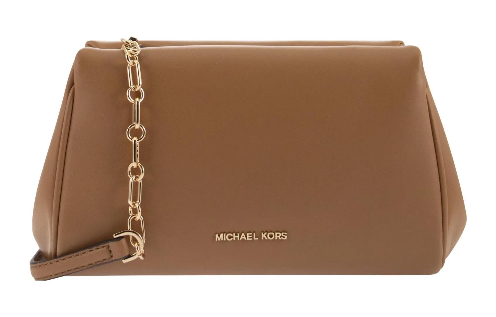 

MICHAEL KORS Кожаная поясная сумка через плечо женская коричневая