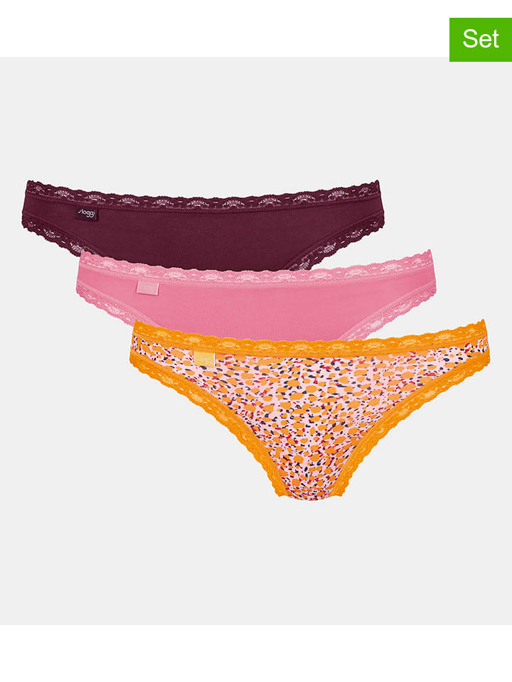 

Стринги Sloggi 6er Set s, цвет braun/pink/orange