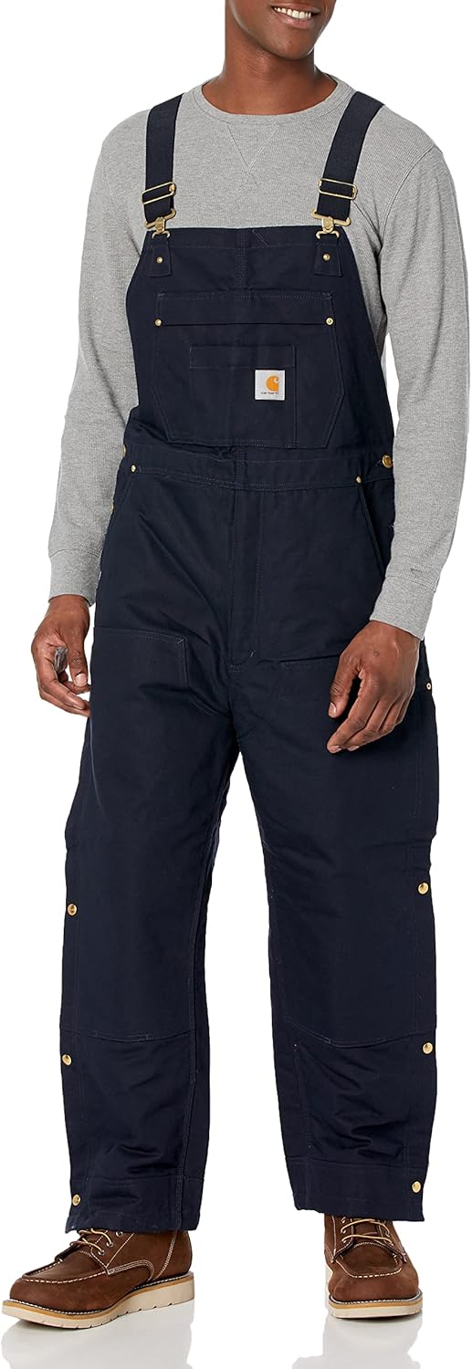 

Carhartt мужские утепленные комбинезон-брюки свободного кроя из плотной ткани duck, Dark Navy