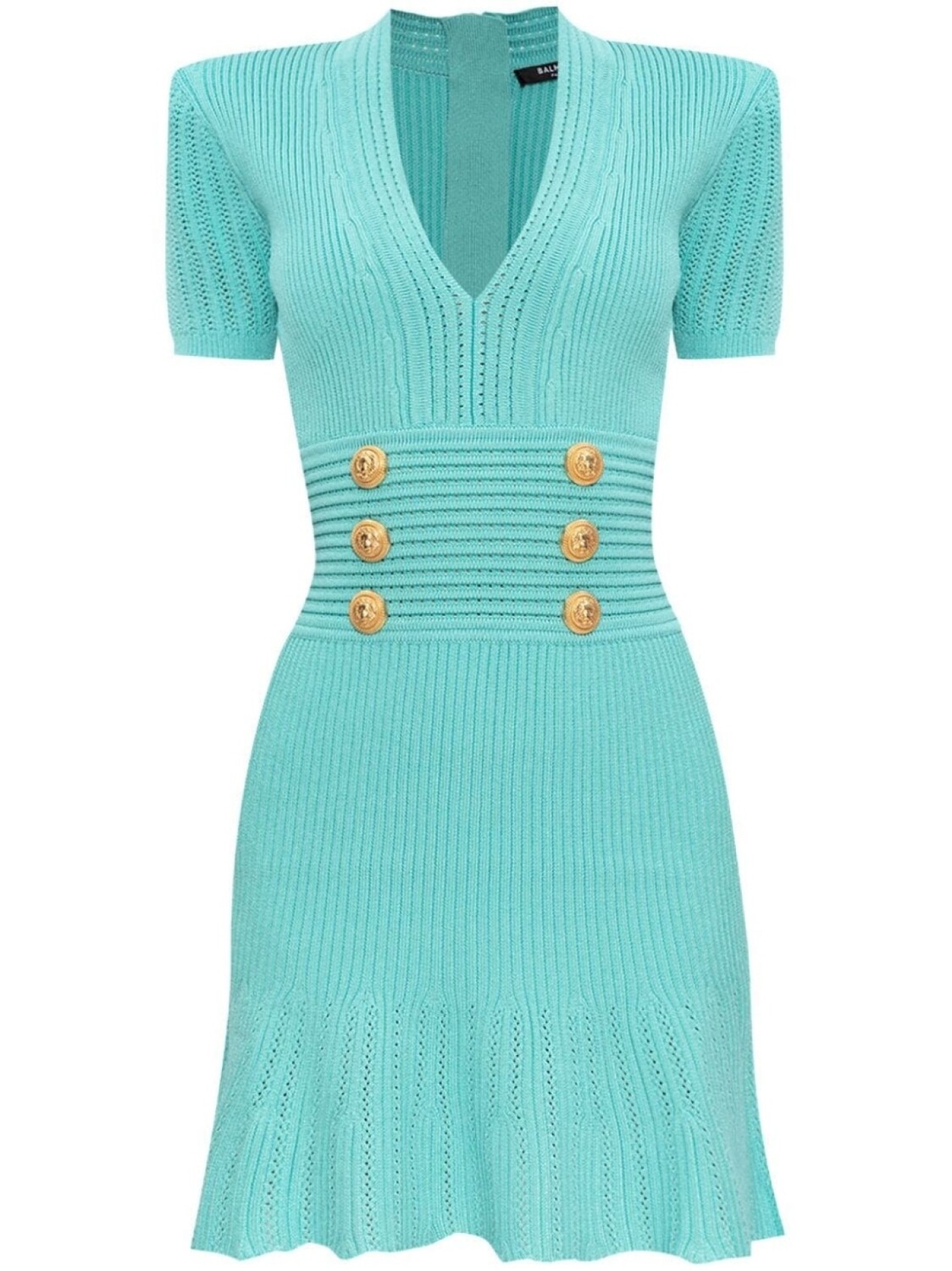 

Balmain расклешенное трикотажное платье, синий