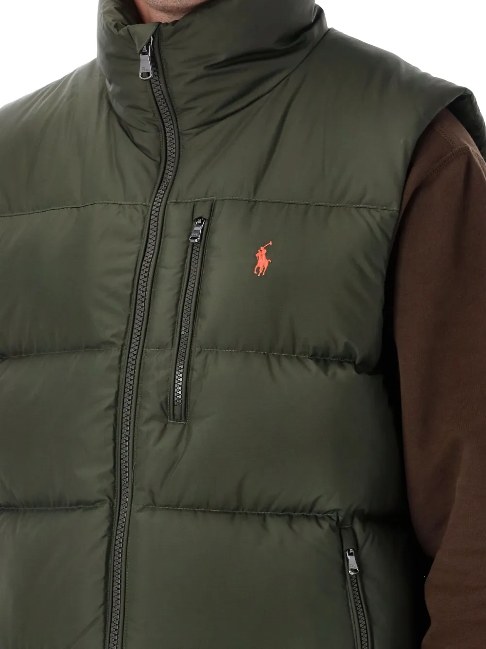 Стеганый жилет-пуховик POLO RALPH LAUREN, зеленый — фото 3