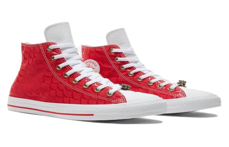 Converse Чак Тейлор Олл Стар Хай Топ 'Ред' — красно-белые, цвет Red White — фото 3