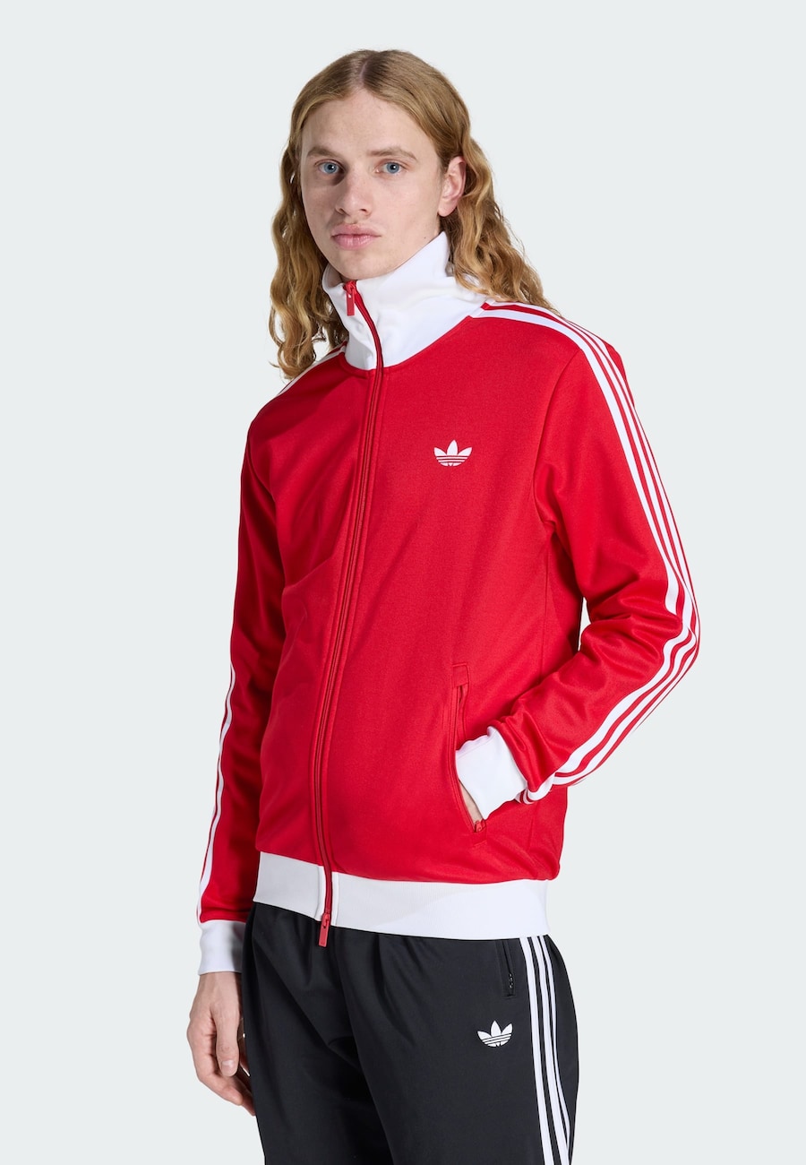 Толстовка с капюшоном на молнии ADIDAS ORIGINALS Classic, красный — фото 2