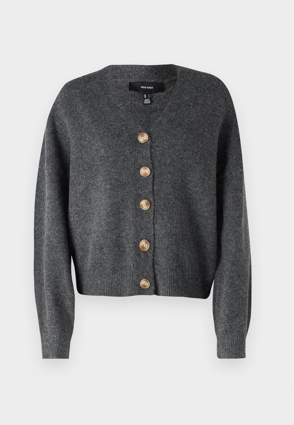 

Кардиган VMLEAF V-NECK Vero Moda, цвет Mottled Dark Grey