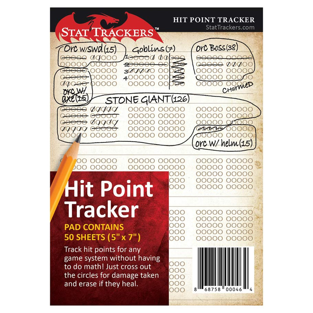 

Ролевая игра Top Dog Games Stat Trackers: Hit Point Tracker Pad