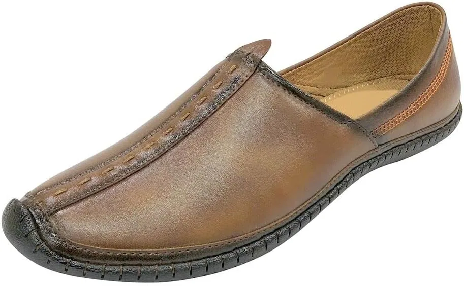 Shoe Bazar Мужские свадебные туфли-моджари в пенджабском стиле, кремового цвета, для жениха, традиционная индийская обувь, этнические пешаварские тапочки