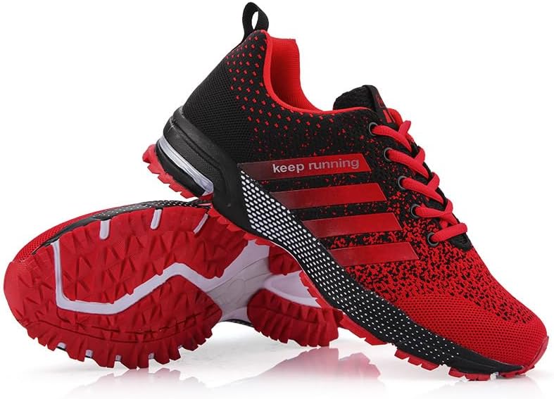 

Мужские легкие беговые кроссовки с дышащей сеткой, повседневные кеды для тенниса, тренировок в зале, прогулок, джоггинга и активного отдыха на улице Generic, красный
