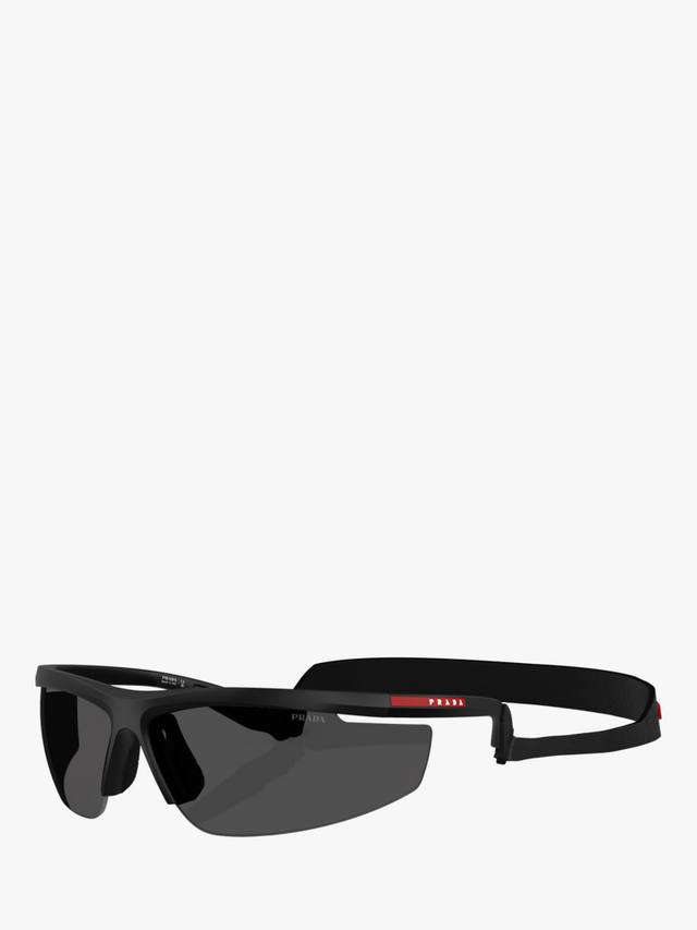 

Мужские солнцезащитные очки-обертки ps a02s Prada, цвет Nero Opaco