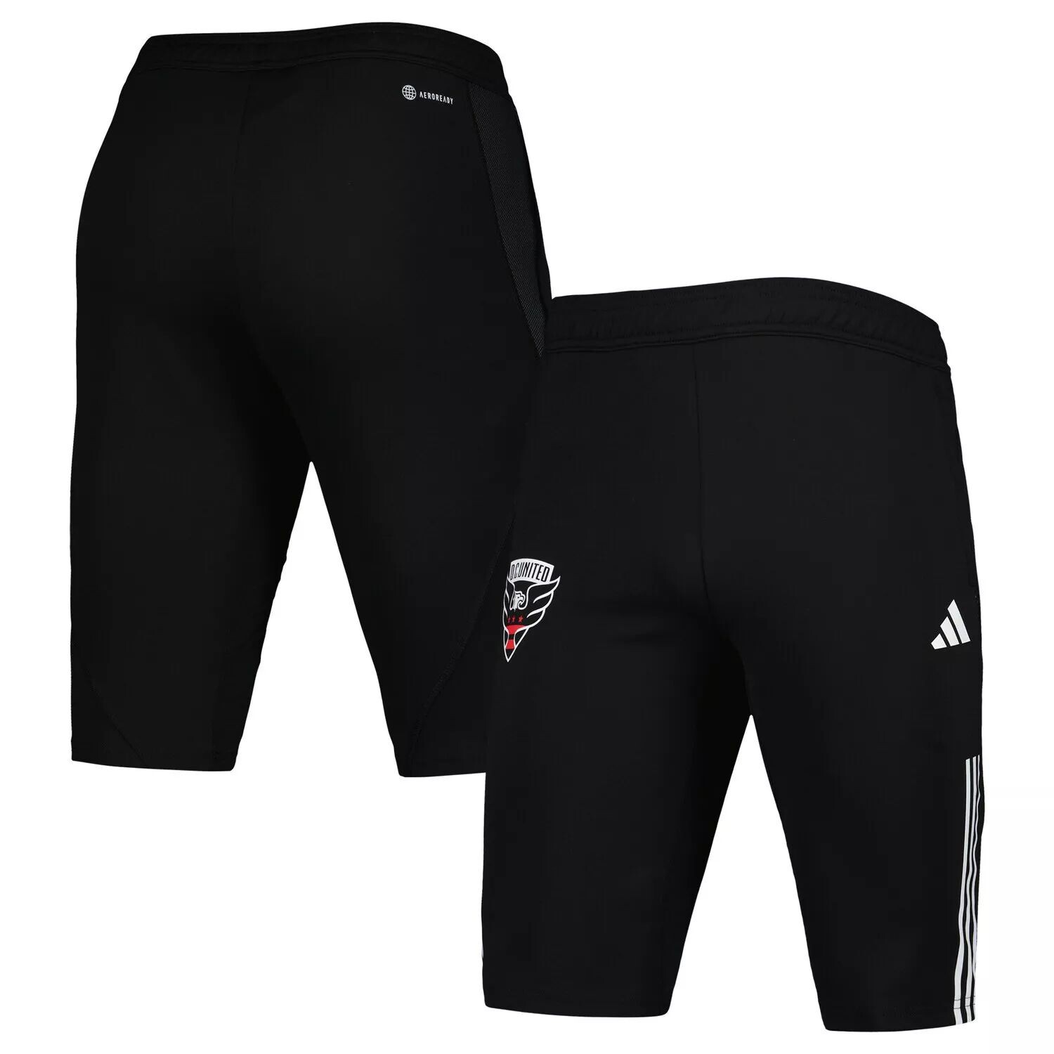 

Мужские черные полубрюки AEROREADY для тренировок на поле DC United 2023 adidas
