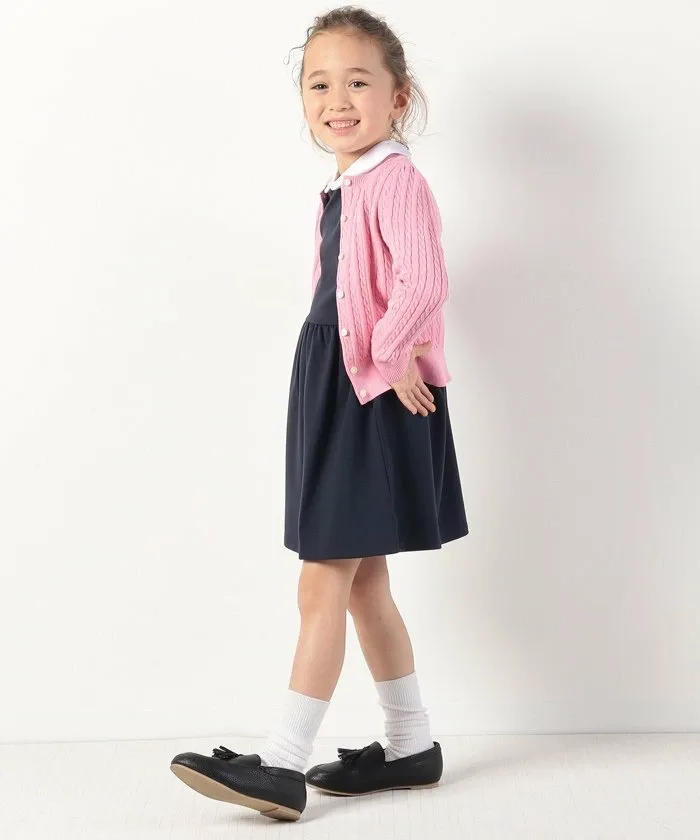 (Для девочек 2-6 лет) Платье-трапеция из ткани понте Polo Ralph Lauren, 410 Navy — фото 4