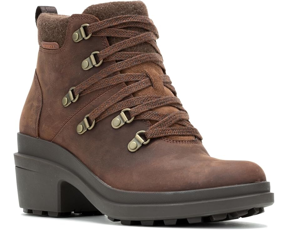 Ботинки женские Merrell Chateau III Lace водонепроницаемые высокие, коричневый
