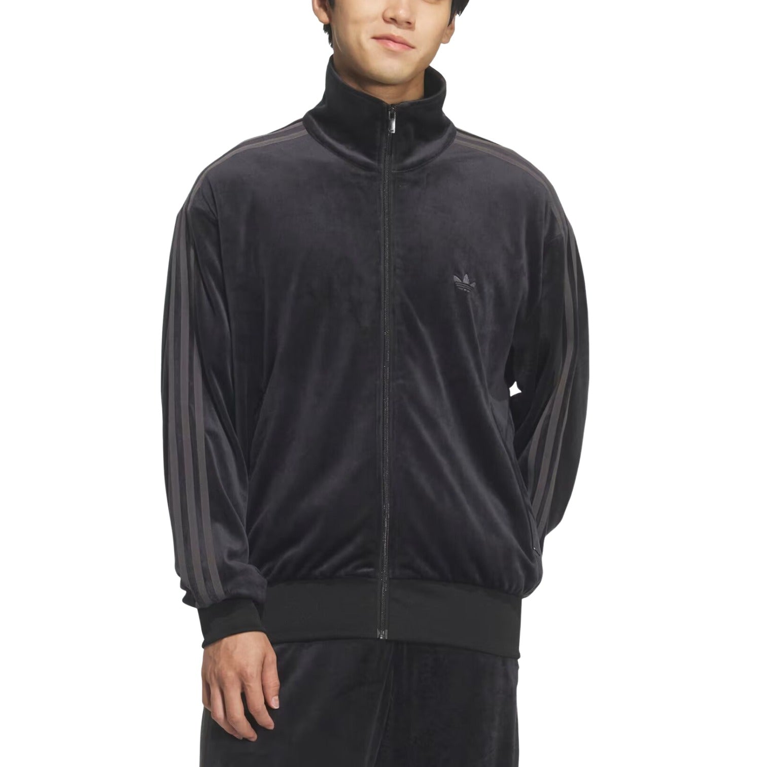 Спортивная куртка Adidas Firebird Velour Track Top 'Black' — фото 2