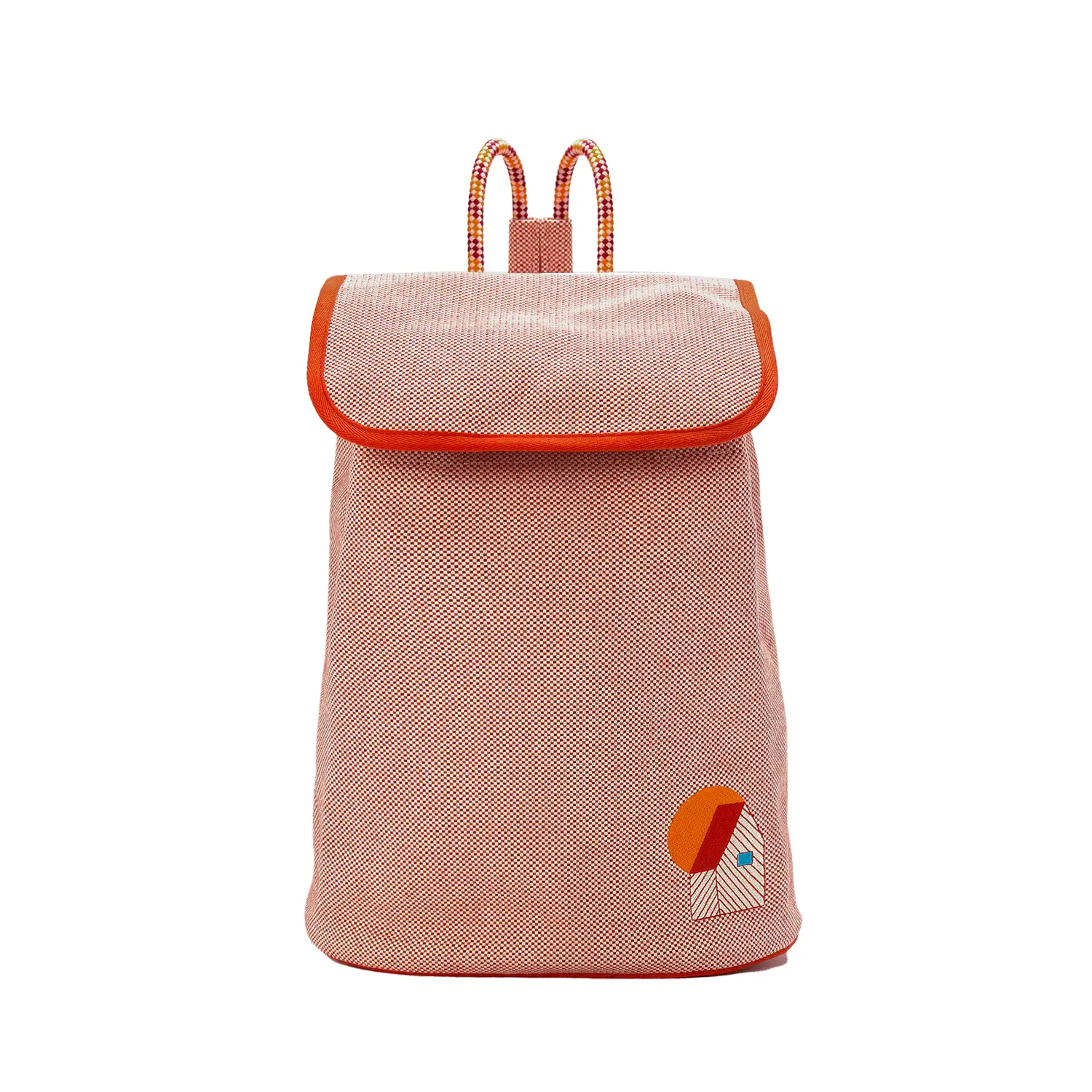 

HERMES Женский рюкзак из ткани оранжевого и малинового цвета, Orange & Berry Red