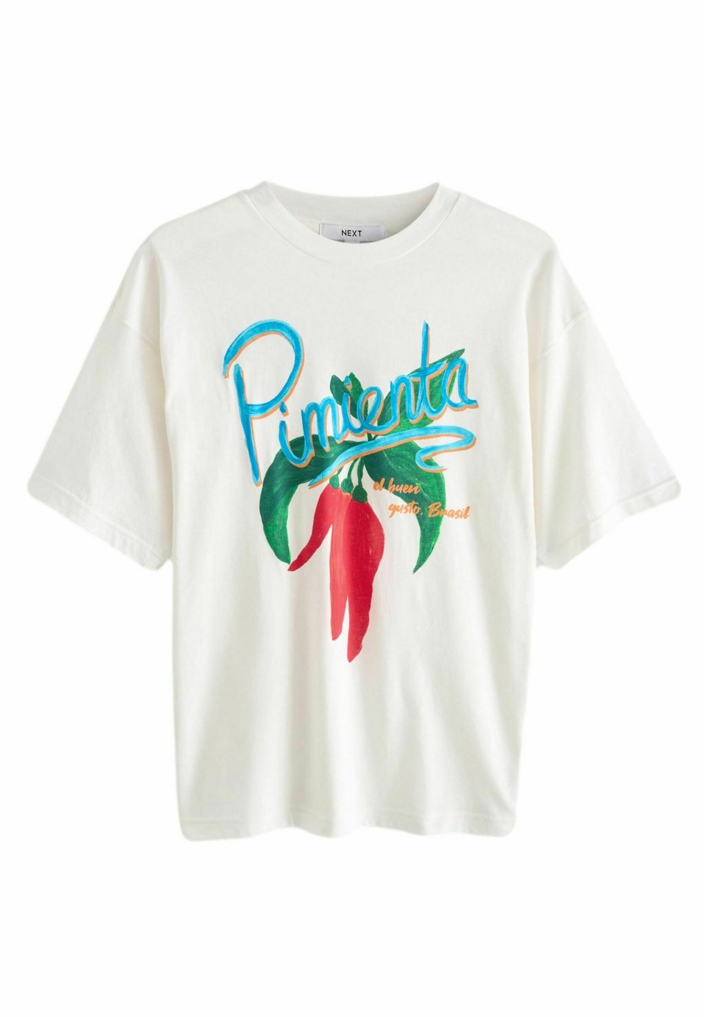 

Футболка с принтом CHILLI PEPPER GRAPHIC SHORT SLEEVE Next, белый