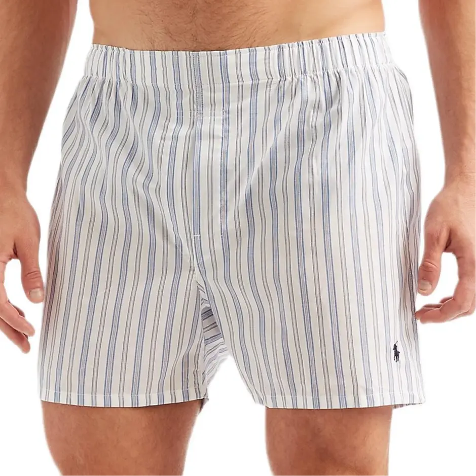 Мужские трусы, комплект из 5 штук Polo Ralph Lauren, 5 pack (серый+синий+черный+светлый синий+серый check) — фото 4