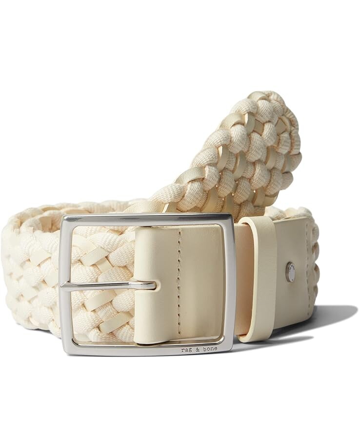 

Ремень rag & bone Jumbo Boyfriend Woven, цвет Antique White