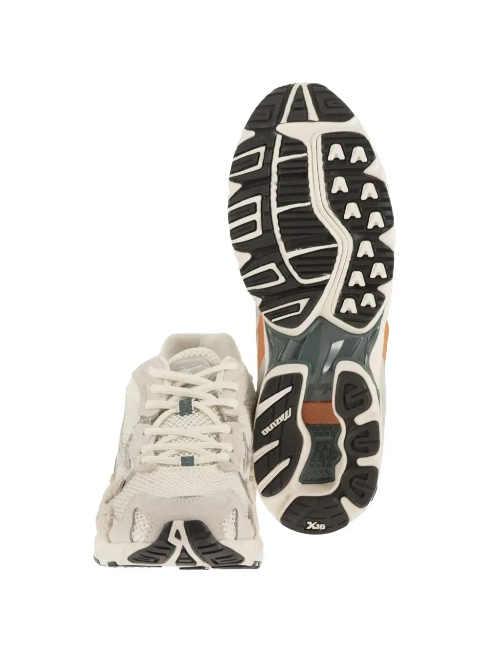 Кроссовки Wave Rider 10 с сетчатыми вставками Mizuno, бежевый — фото 4