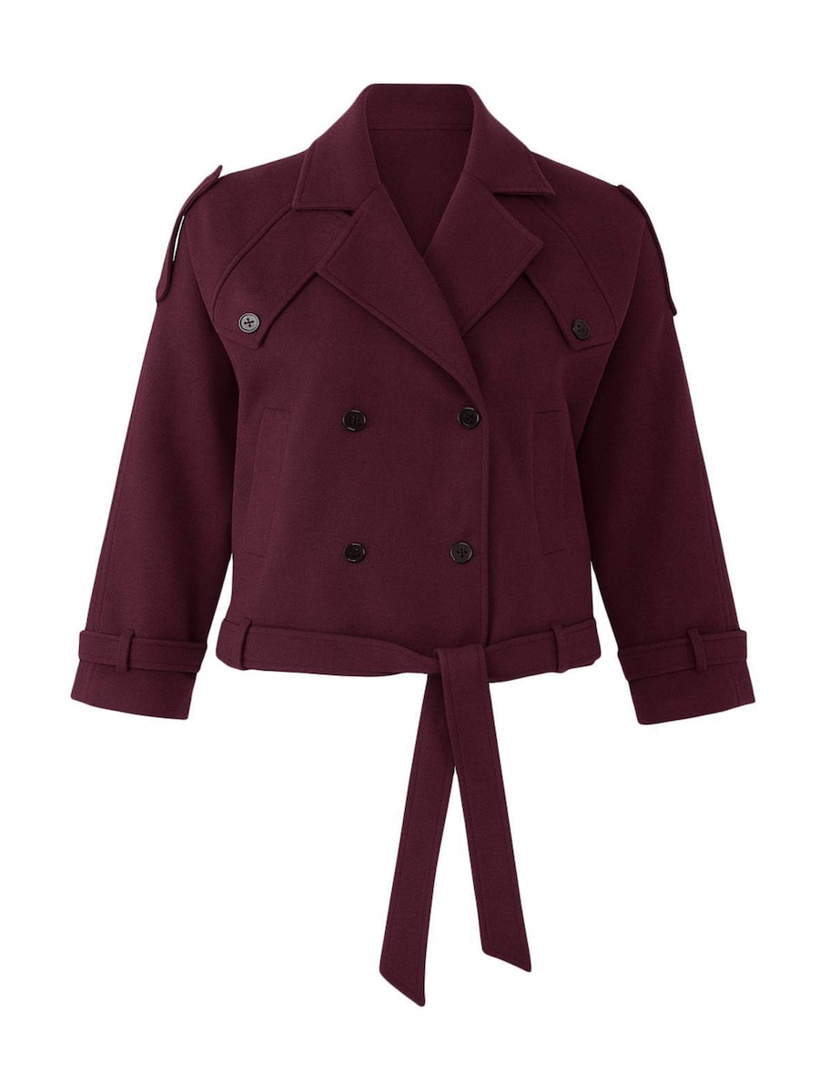 

Пальто межсезонное Trendyol Curve, бордовый