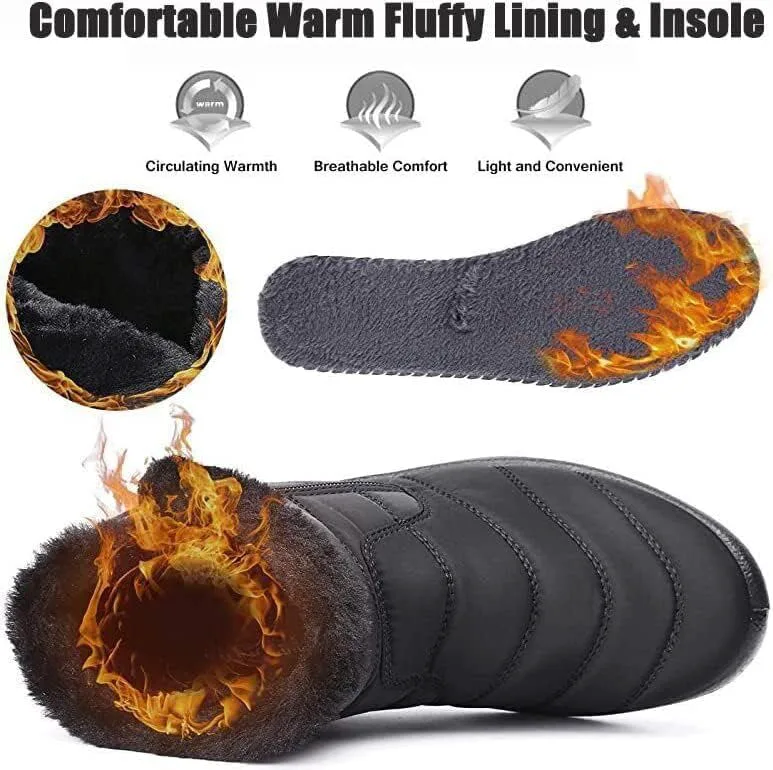 

Зимние ботинки Boojoy Boojoy Waterproof Slip-on для улицы и снега (черные, 12) Sopaeduon, серый