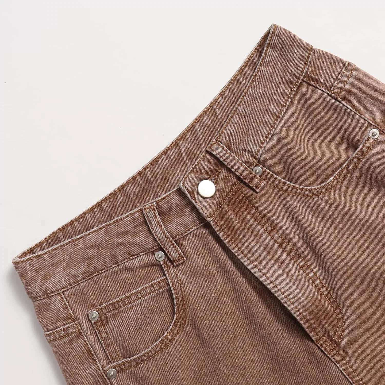 Джинсы свободные Vintage, Khaki — фото 3