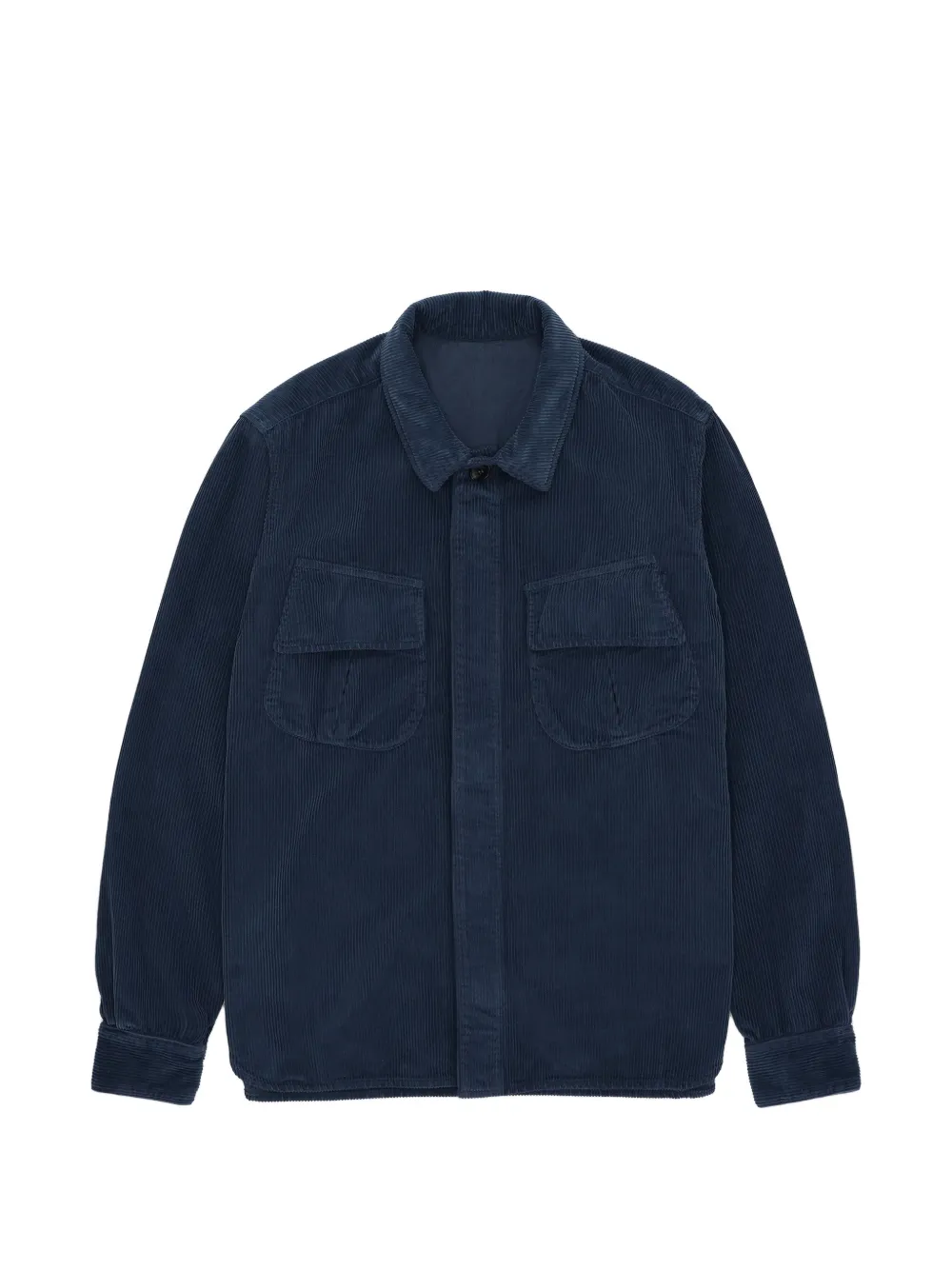 

Рубашка-оверсайз с вельветовыми карманами Fortela, синий