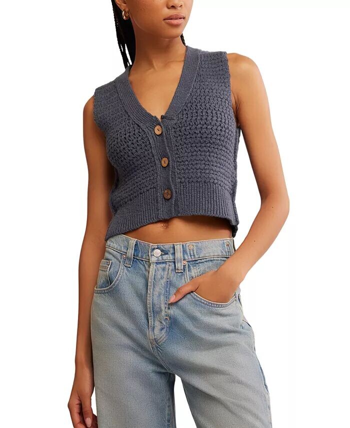 

Женский жилет крючком Ava Free People, слоновая кость/кремовый