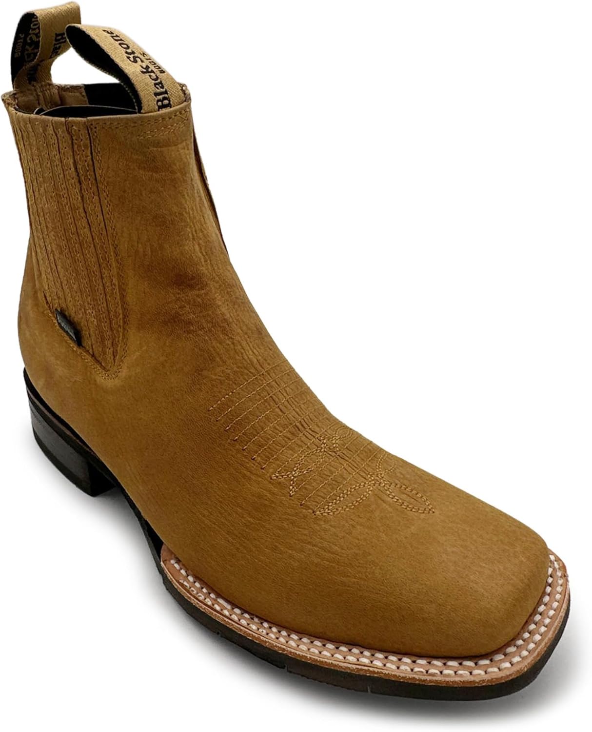 

Мужские кожаные короткие ботинки Western Shops с квадратным носком и резиновой подошвой The Western Shops, Flother Miel