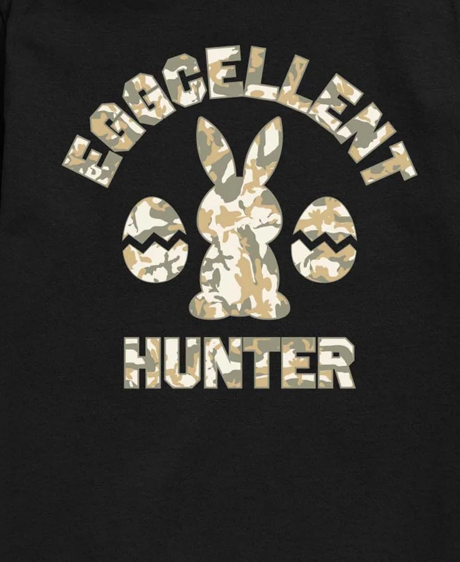 Детская футболка с коротким рукавом и графическим принтом Eggcellent Hunter (8-20 лет) Instant Message, черный — фото 3