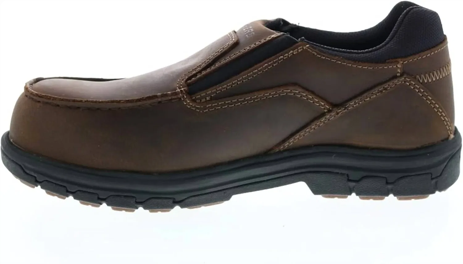 Skechers Мужские рабочие туфли Vicksburk Rubustle с композитным носком, темно-коричневого цвета — фото 2