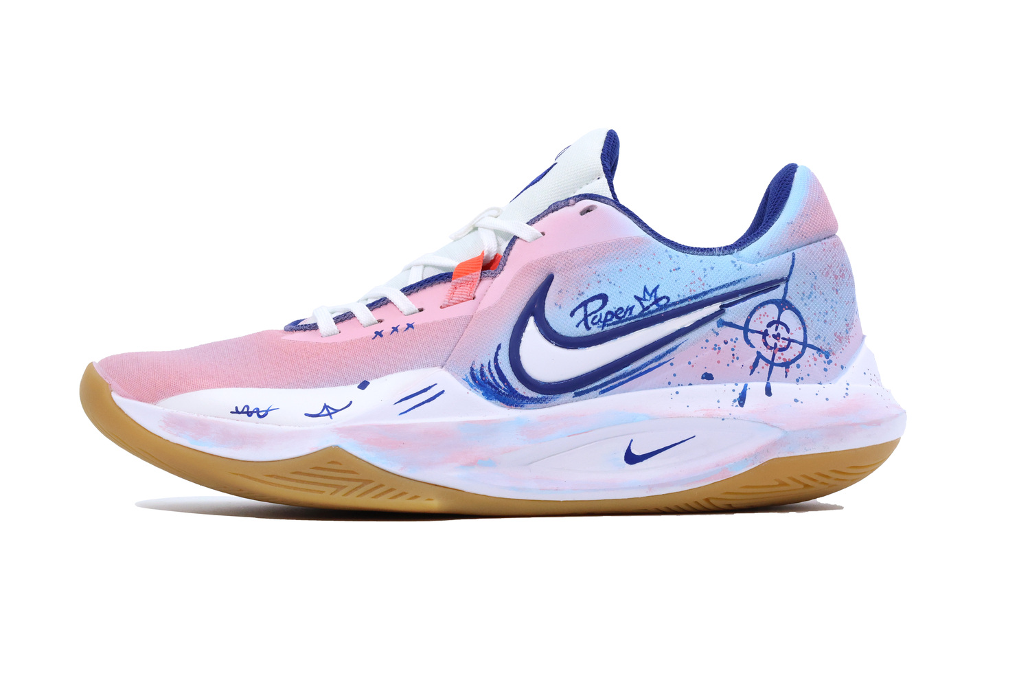 

Точность 6 устойчивые к истиранию низкие баскетбольные кроссовки men's Nike, розовый