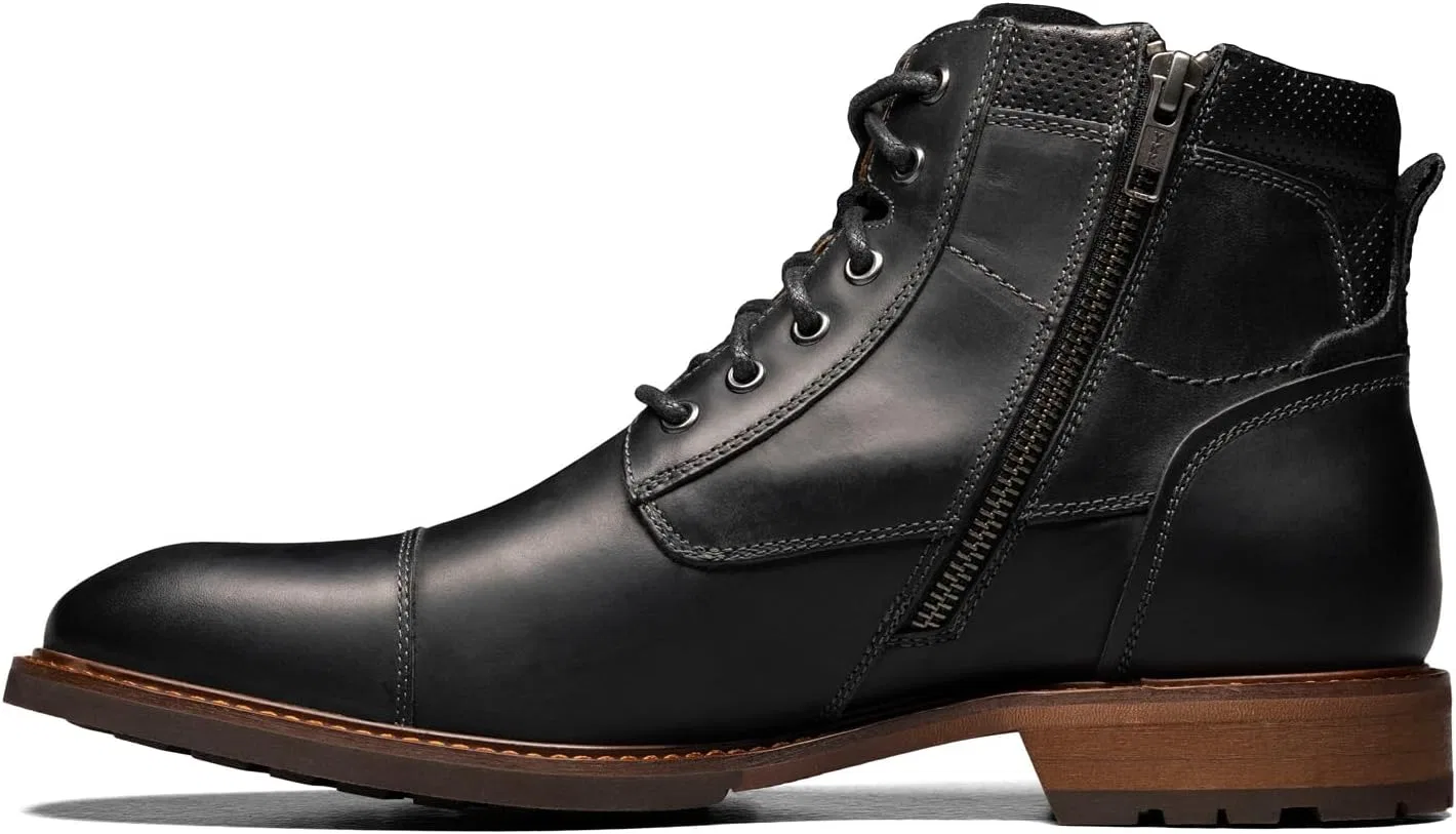 Мужские ботильоны Florsheim Chalet Cap Toe Boot, Black Crazy Horse — фото 4
