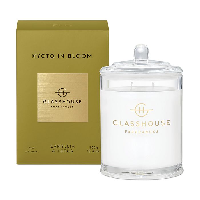 

Свеча с тройным ароматом Glasshouse Fragrances Kyoto In Bloom, 13,4 унции, золотой