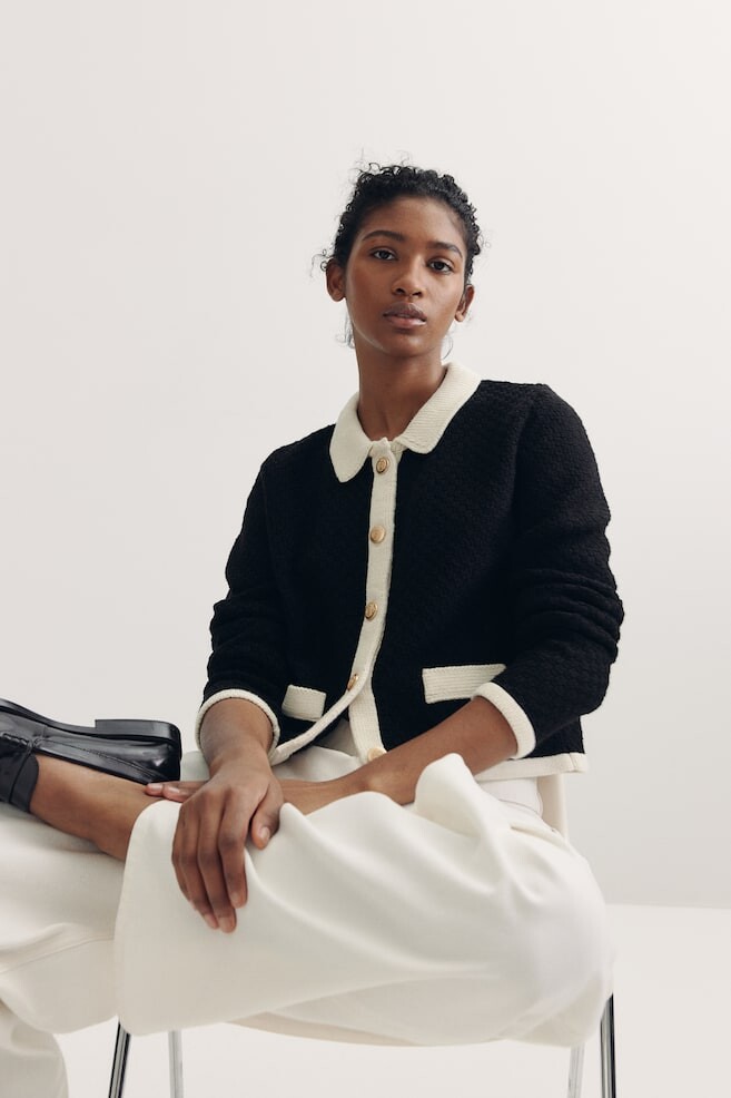 

Кардиган структурной вязки H&M, мультиколор