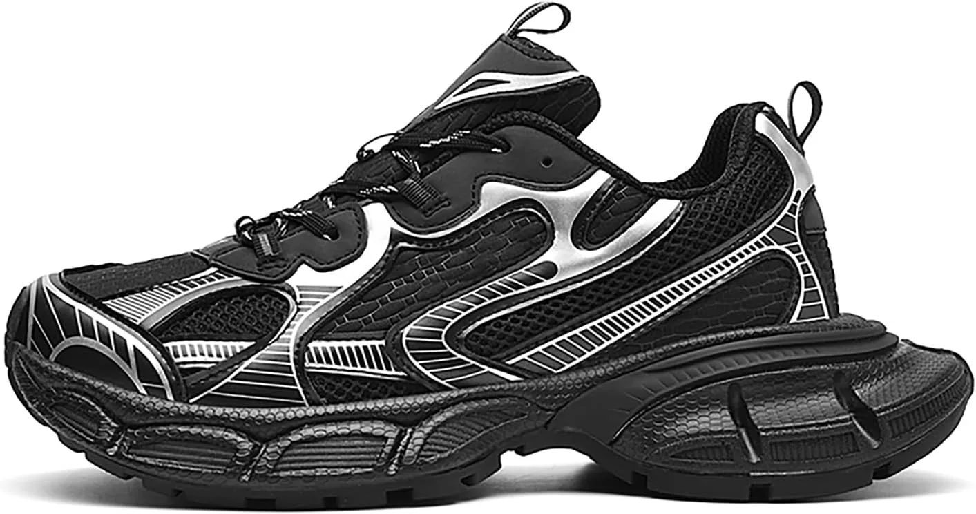 

Кроссовки Niepce Inc Streetwear Mid Top Fashion Chunky для мужчин, черный