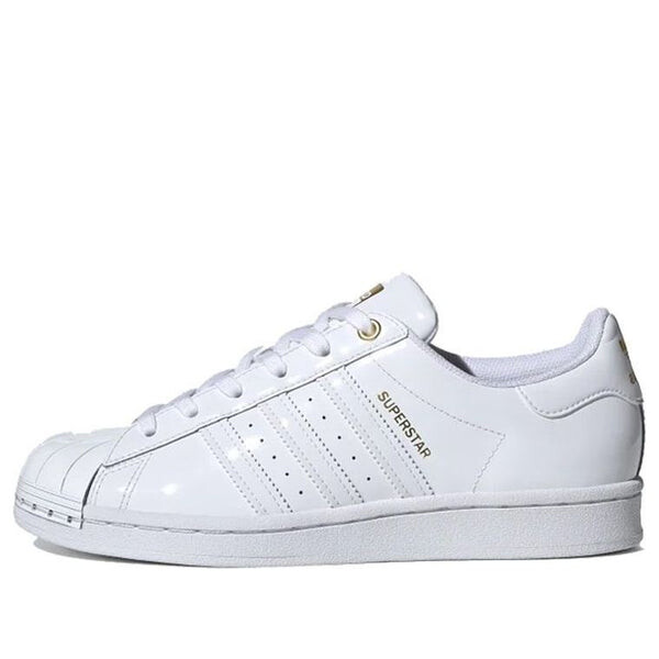 Кроссовки originals superstar metal toe 'white patent leather' Adidas, белый