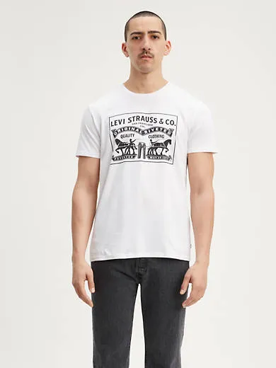

Футболка с изображением двух лошадей Levi's, белый