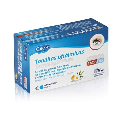 

Салфетки Care+ с офтальмологической технологией Silver, 30 шт. Care Plus