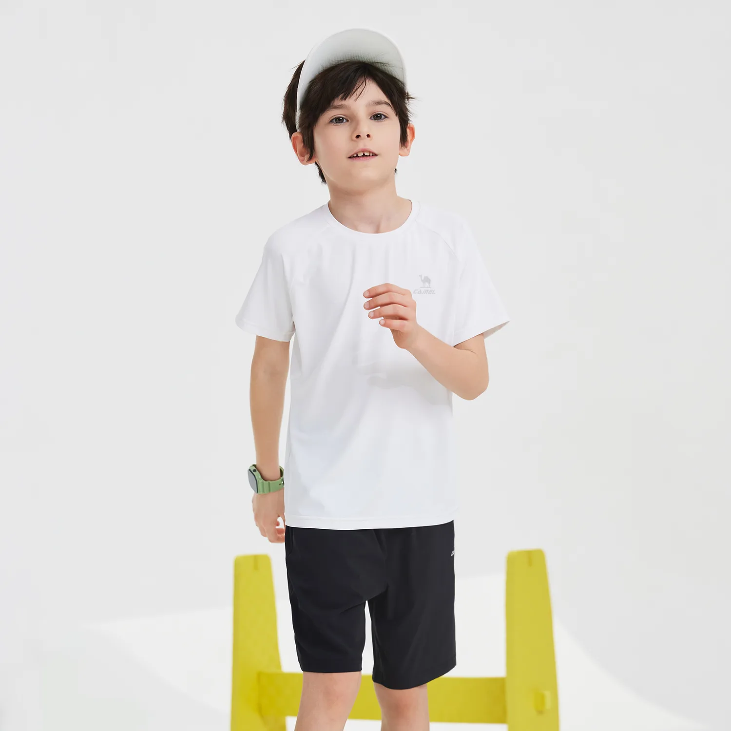 CAMEL Комплект спортивной одежды casual SS25 Infinite White топ + Phantom Black низ детский — фото 4