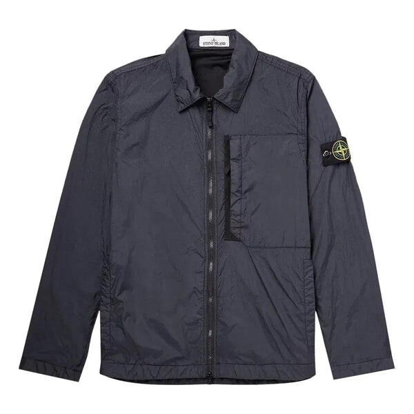 

Куртка compass patch collared zip up jacket 'navy' Stone Island, синий