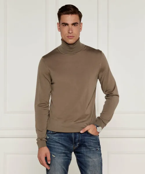 

Шерстяная водолазка Musso-p Slim fit Boss, бежевый