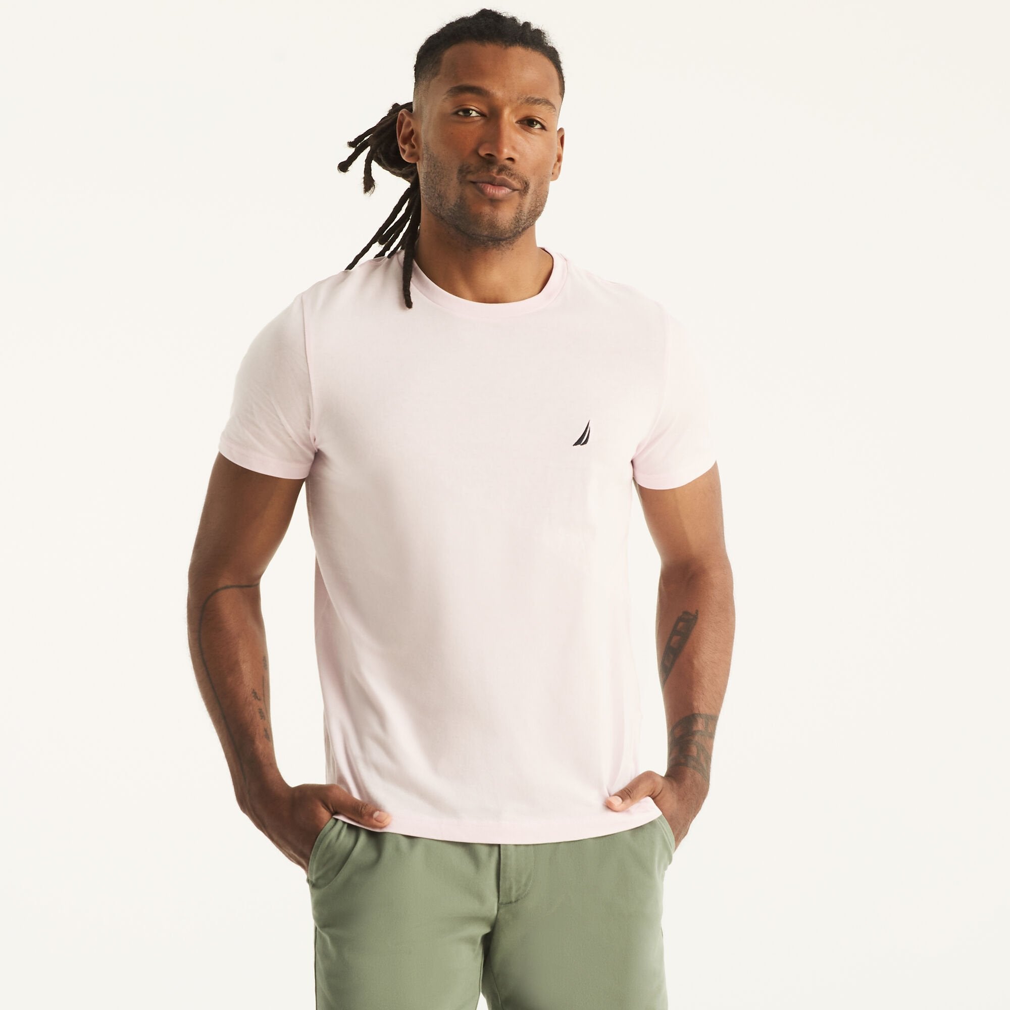 

Футболка мужская Nautica Solid с круглым вырезом, цвет cradle pink