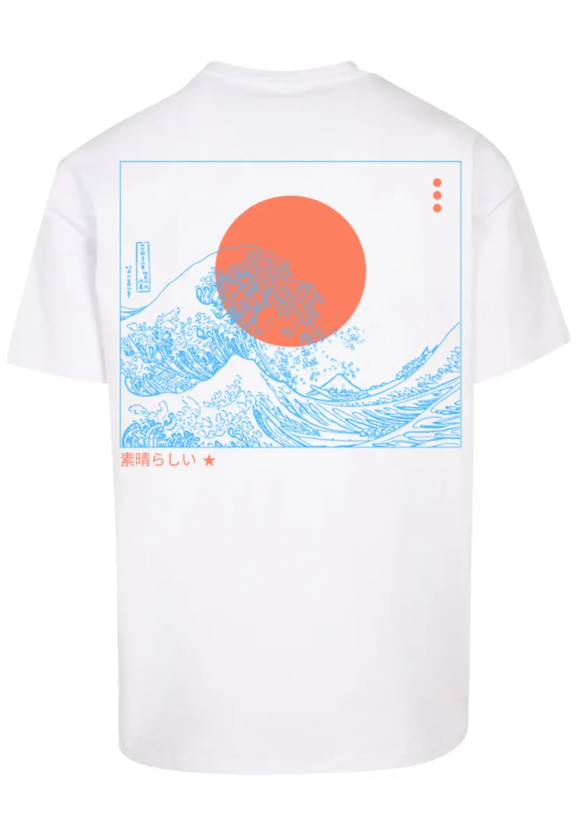 

F4NT4STIC Футболка "PLUS SIZE Kanagawa Wave", принт, белый