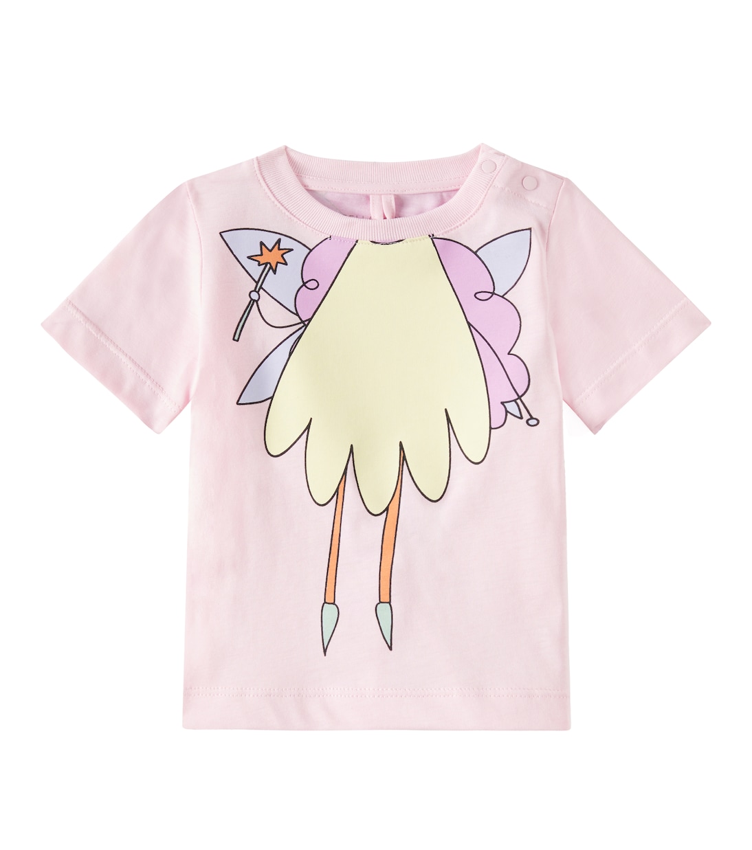 

Футболка из хлопкового трикотажа для младенцев Stella McCartney Kids, розовый