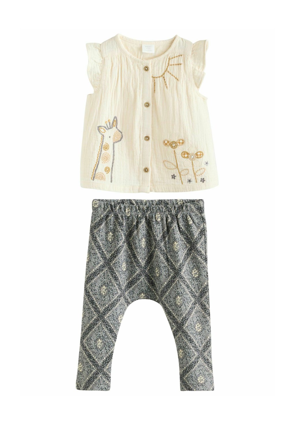 

Рубашка REGULAR FIT STITCHED ANIMAL AND PRINTED SET Next, бежевый