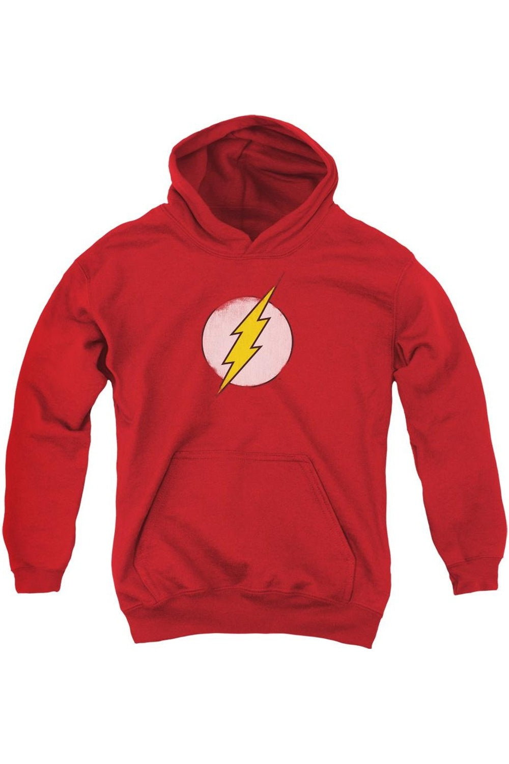 

Толстовка с капюшоном DC Comics Flash Rough Flash Logo для молодежи Gildan, красный